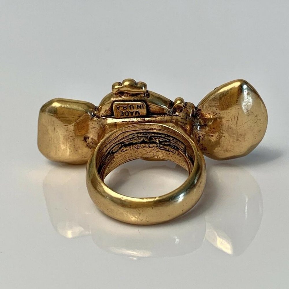 Oscar de la Renta 3-Crystal Ring Adjustable - Picture 6 of 10